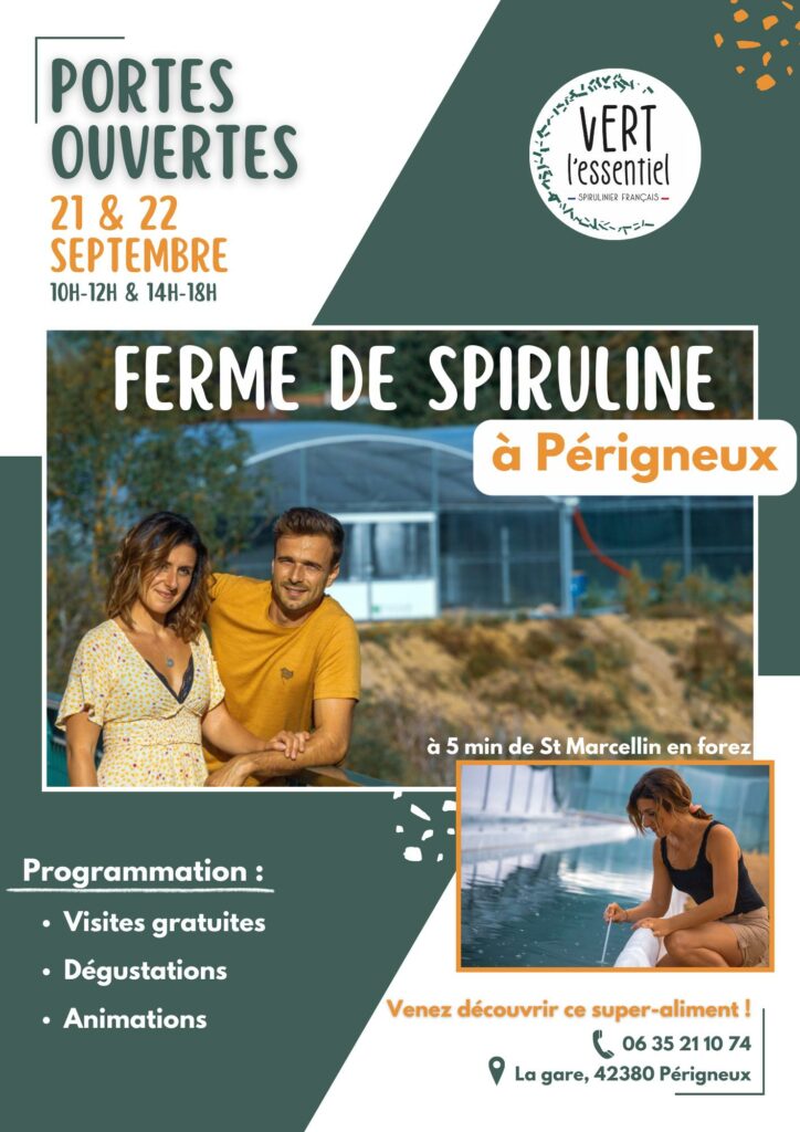 Portes ouvertes les 21 et 22 septembre à la ferme de spiruline (Sortie Week-end Loire)