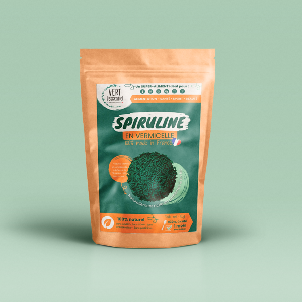 Sachet de spiruline en vermicelle 100g