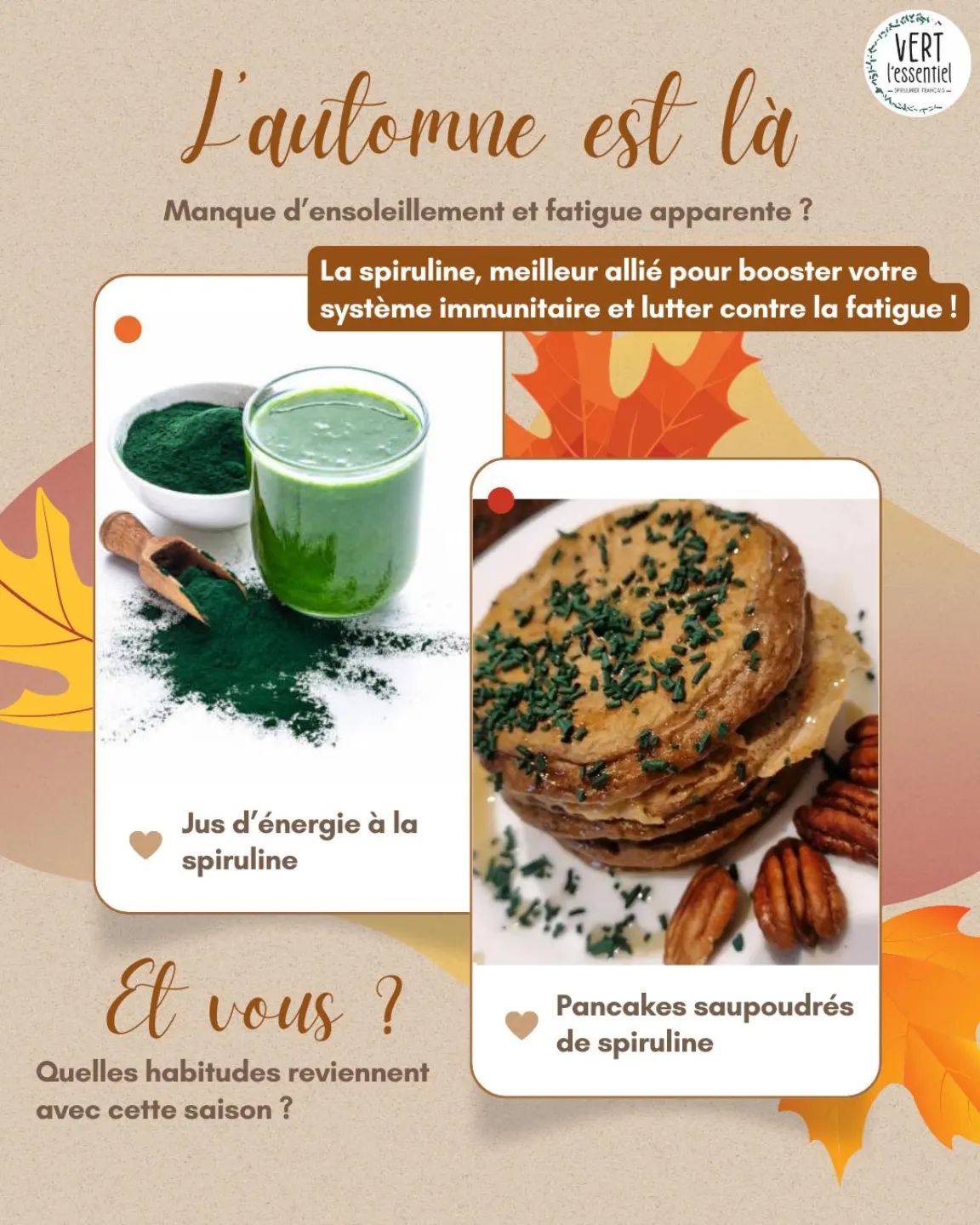 Spiruline : votre alliée pour un automne en pleine forme